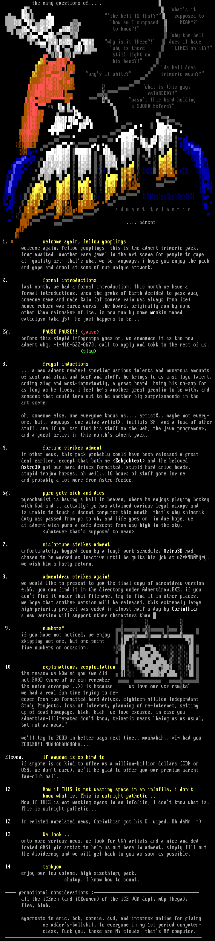 the trimeric information by Adment