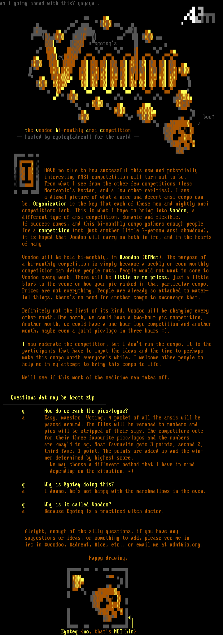 Voodoo Ansi Compo Information by Egoteq
