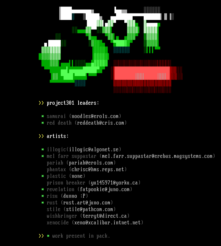 project301 january 1997 member list by samurai