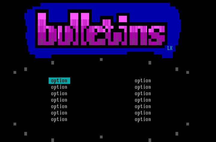 iridium bulletins menu by lightning knight