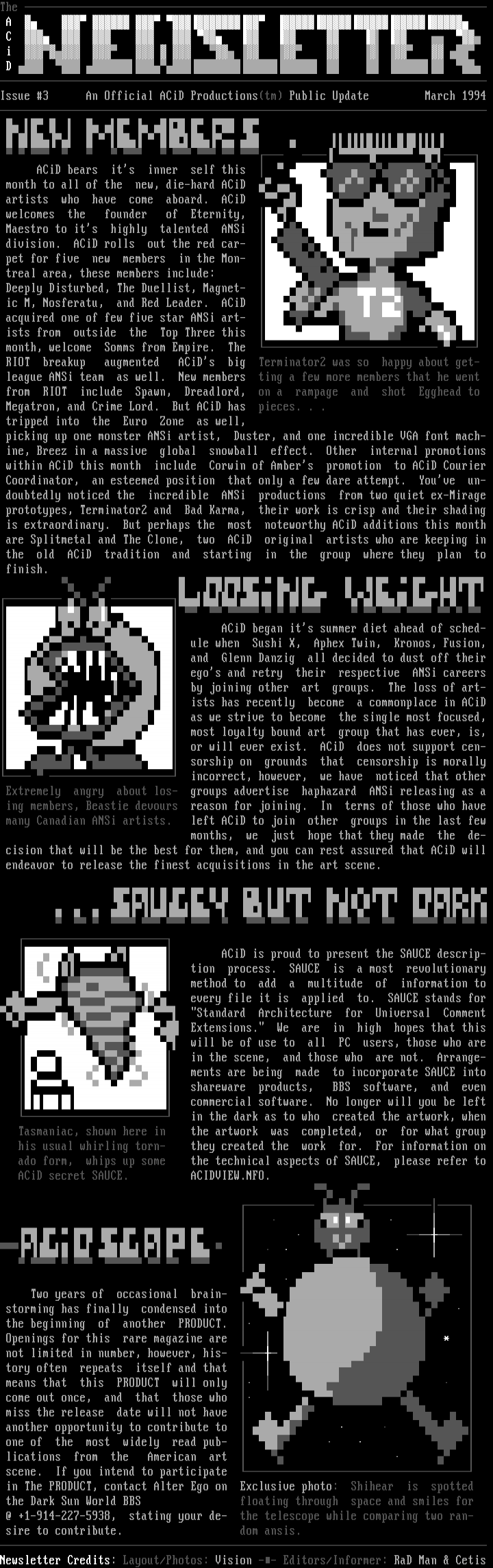ACiD Newsletter Issue #3 (03/94)