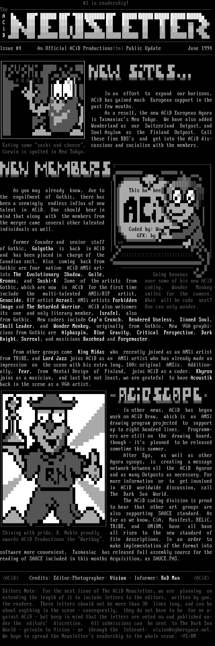 ACiD Newsletter Issue #4 (06/94)