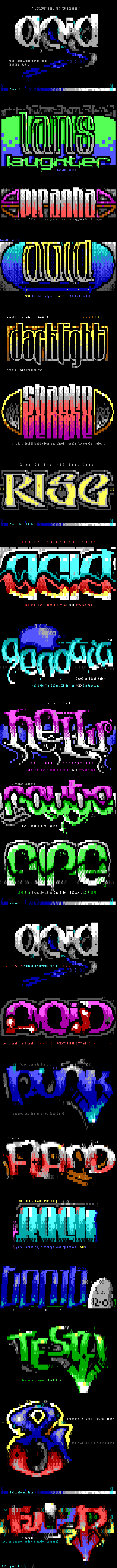ACiD ANSI logocluster #18 by Multiple Artists