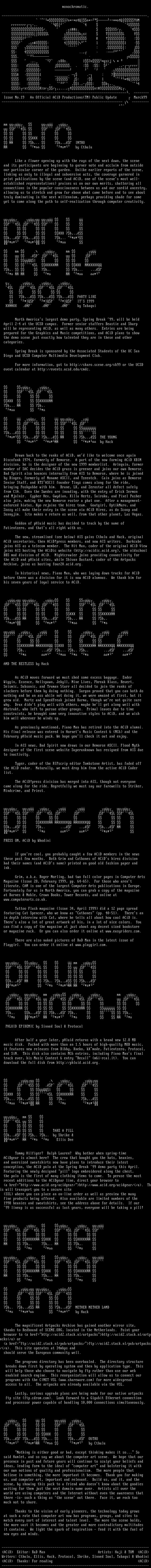 ACiD Newsletter Issue #19 by acid!info