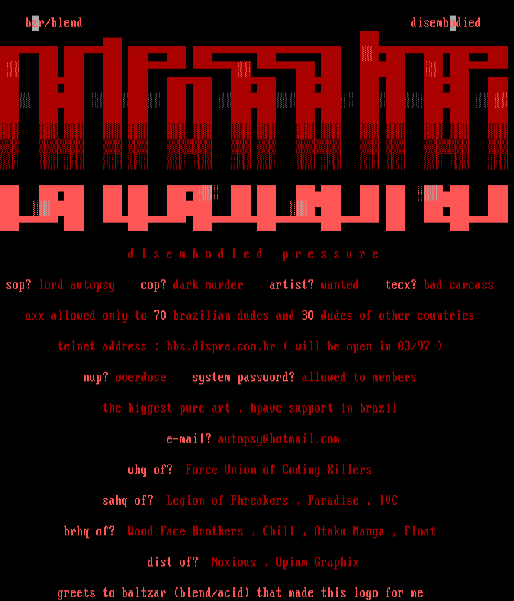 disembodied pressure by baltzar