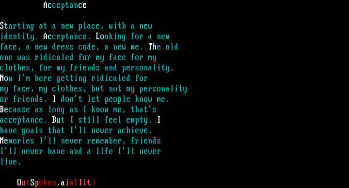 Acceptance by OutSpoken
