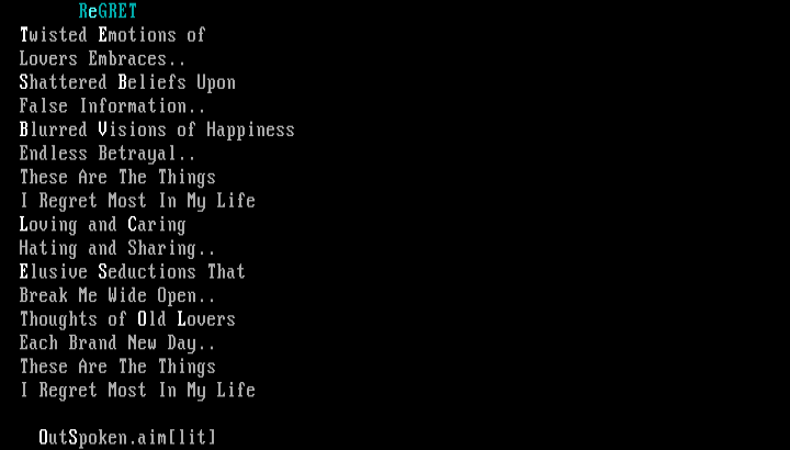 Regret by OutSpoken