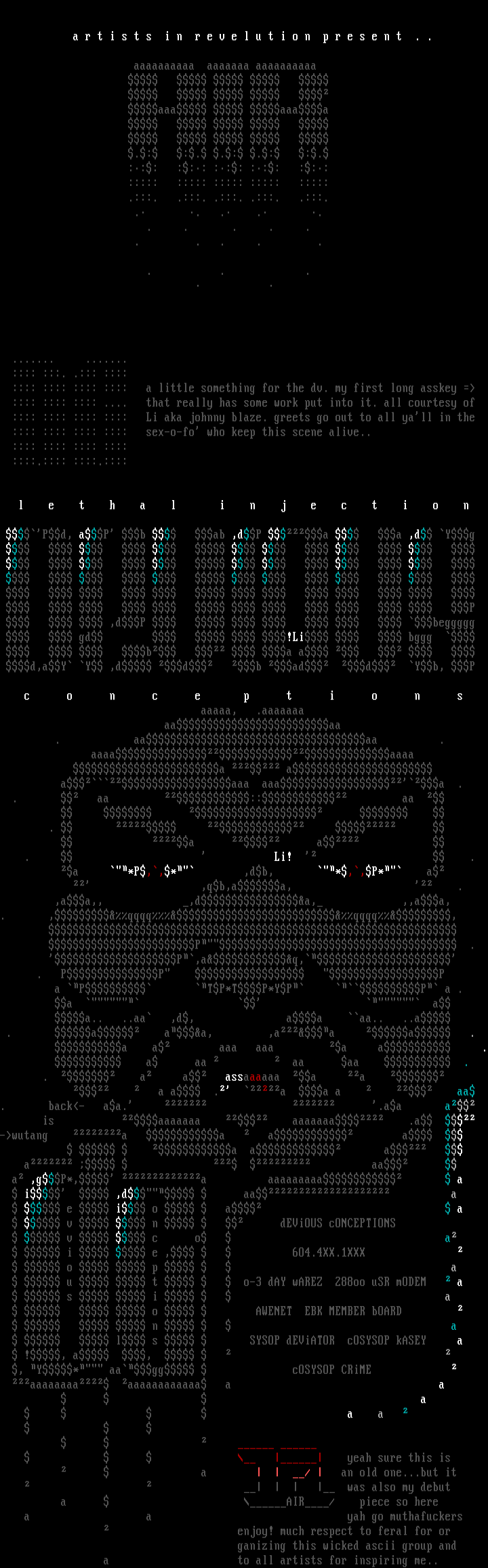 Devious Conceptions by Lethal Injection