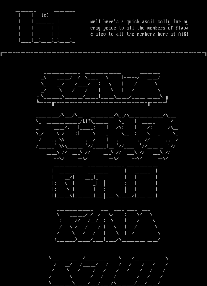 Ascii Colly #1 by Lethal Injection
