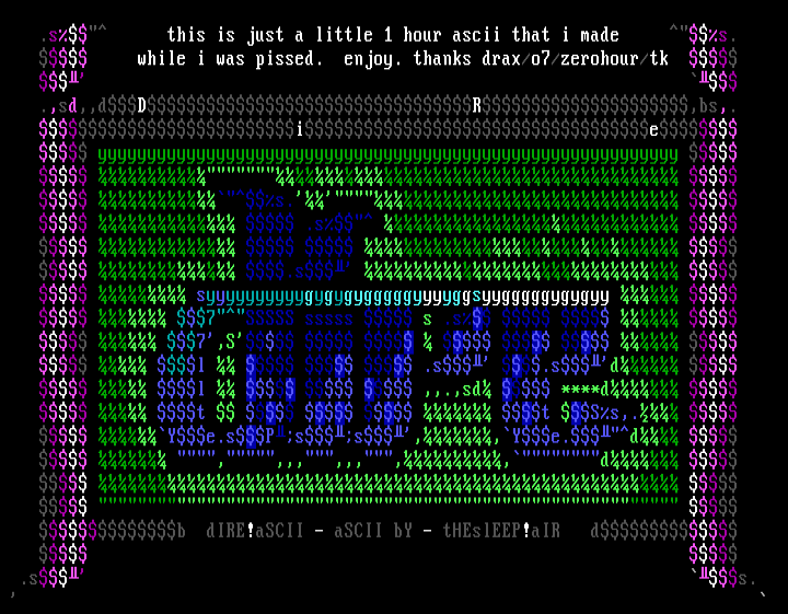 dire!ascii by the_sleep
