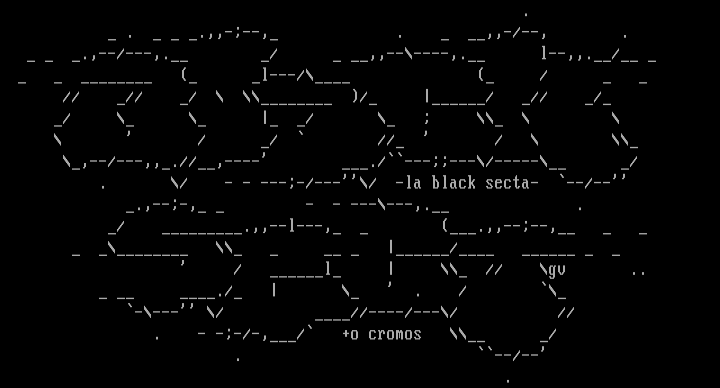 black sect ascii by groove