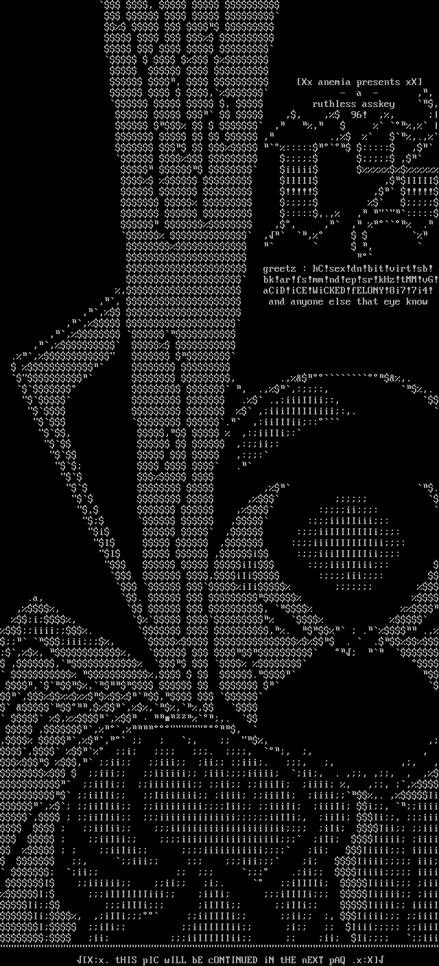 -Incomplete ascii- by Ruthless