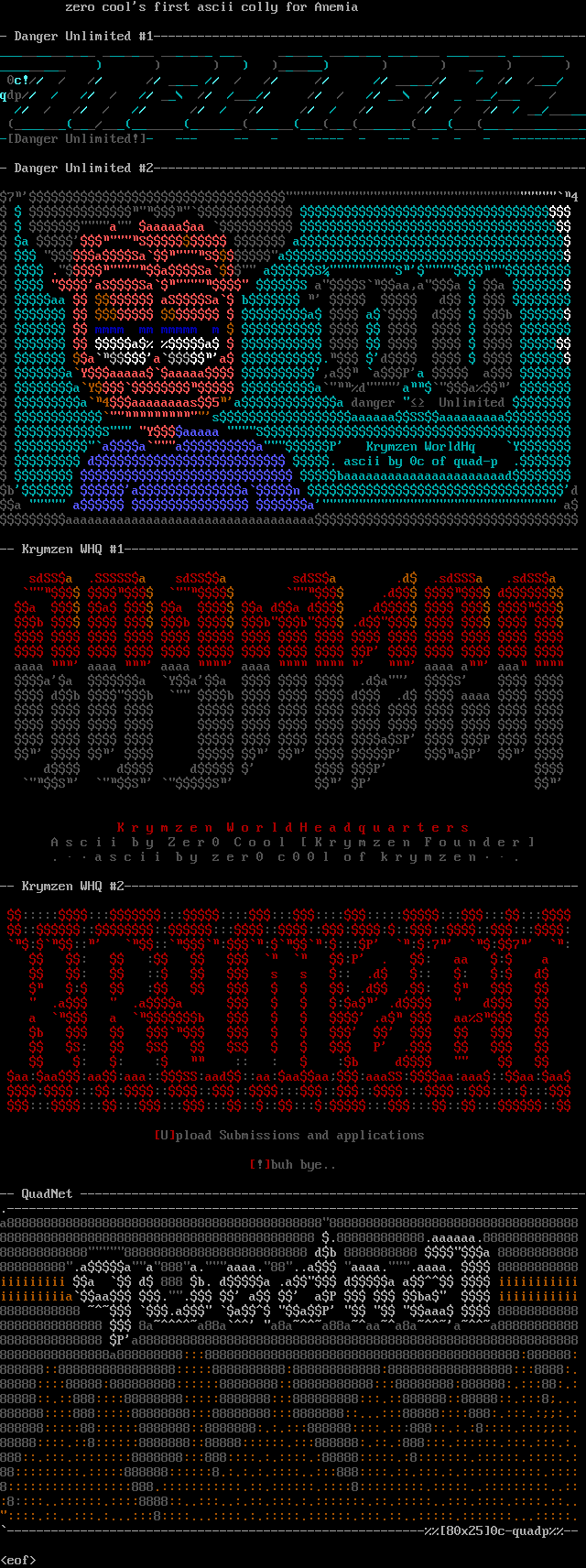 Ascii Colly for 11/95 by Zero Cool