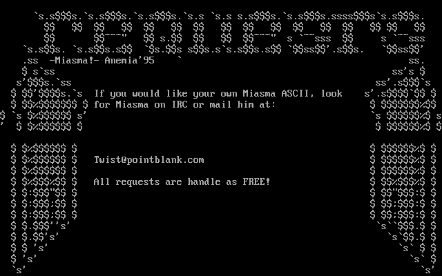 How to Request a Miasma ASCII by Miasma/MistaWho
