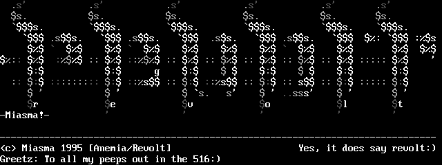 Revolt ASCII #1 by Miasma