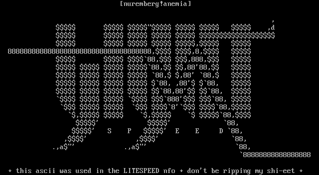 Lightspeed Couriers ASCII #1 by Nuremberg