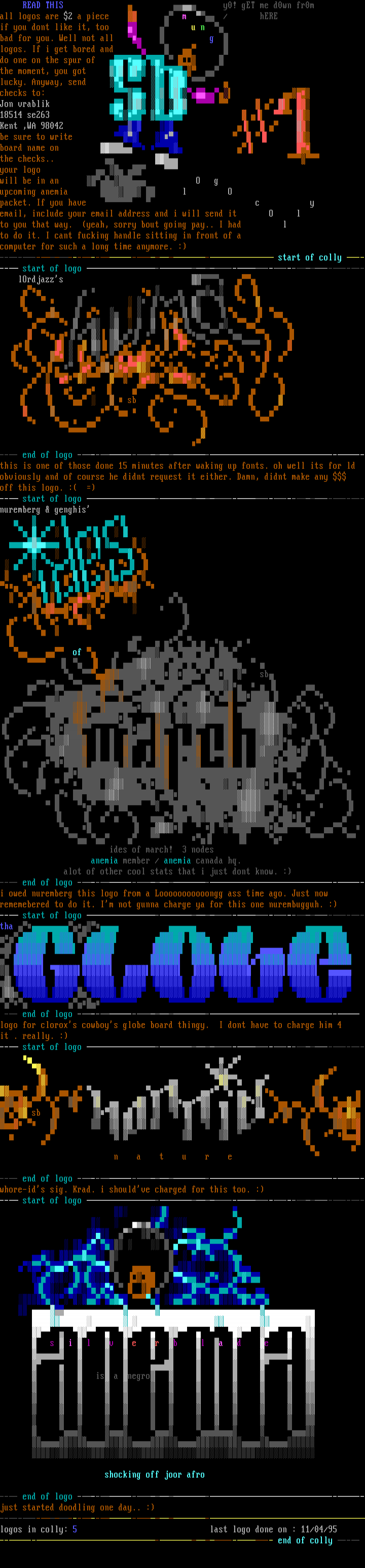 Silver Blade's Logo Colly for 11/95 by SilverBlade