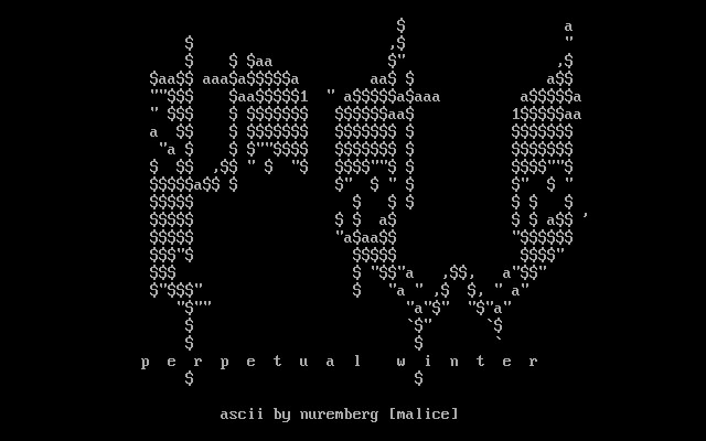 Perpetual Winter ASCII #1 by Nuremberg