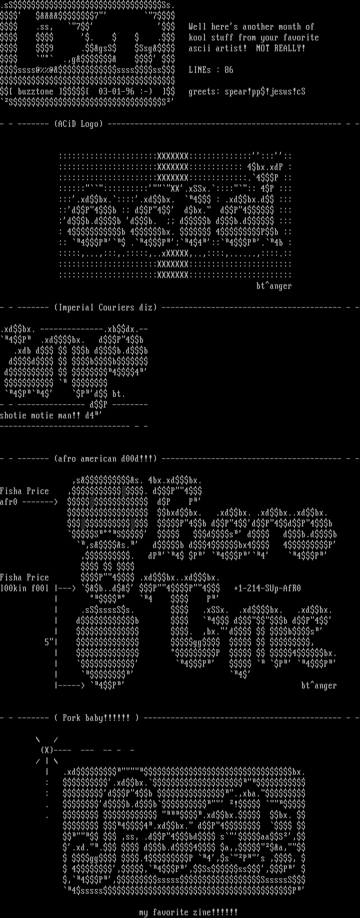 Ascii Colly #2 >@< <--candy!!! by buzztone