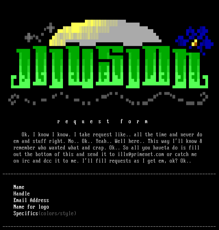 Illx's request form by Illusion X