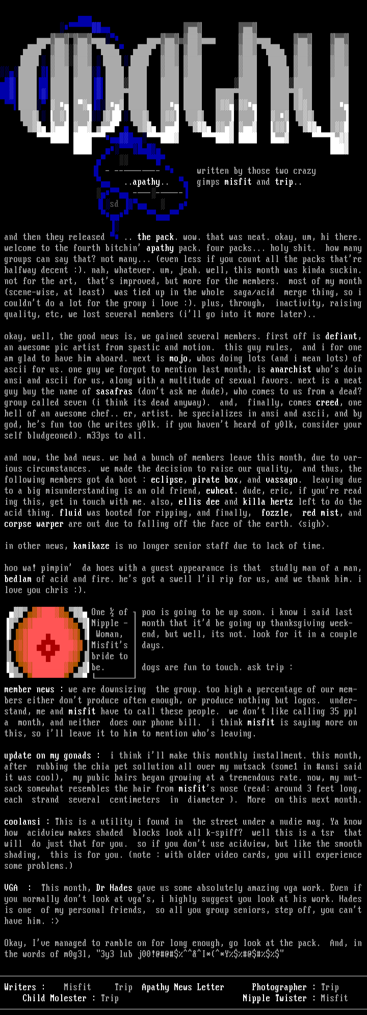 December '95 Info Stuff by Apathy Studios