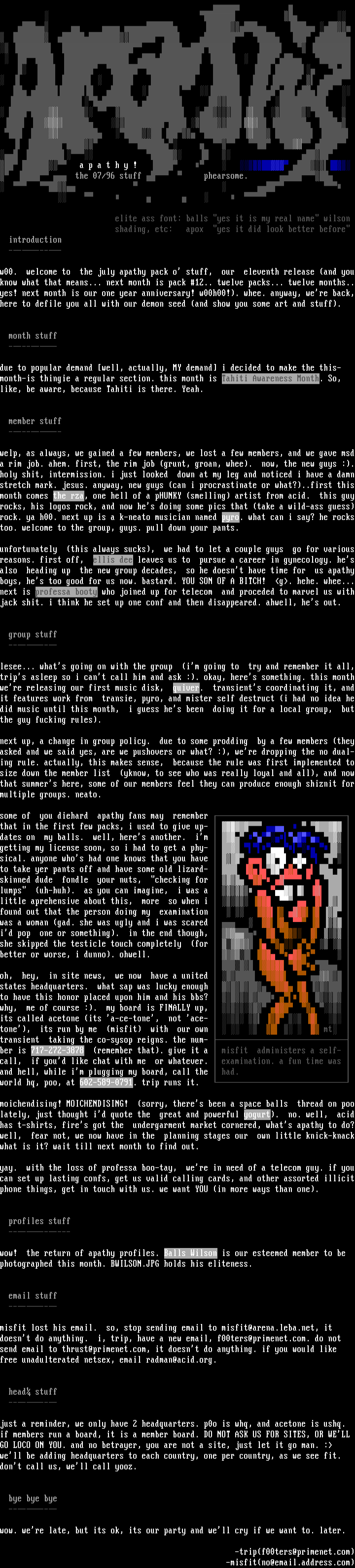July^96 Info File by Apathy