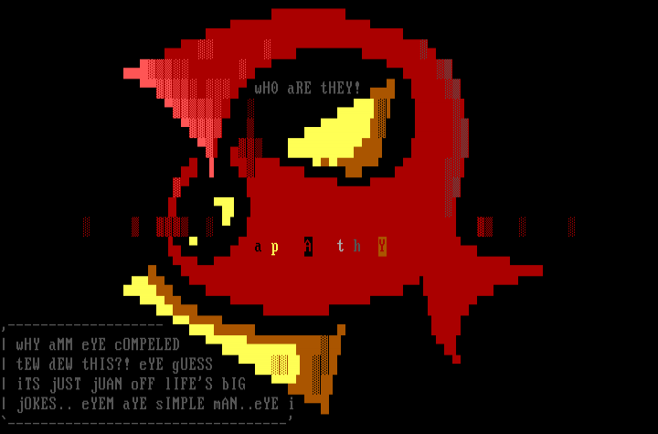 APatHY..i think. by balls wilSON