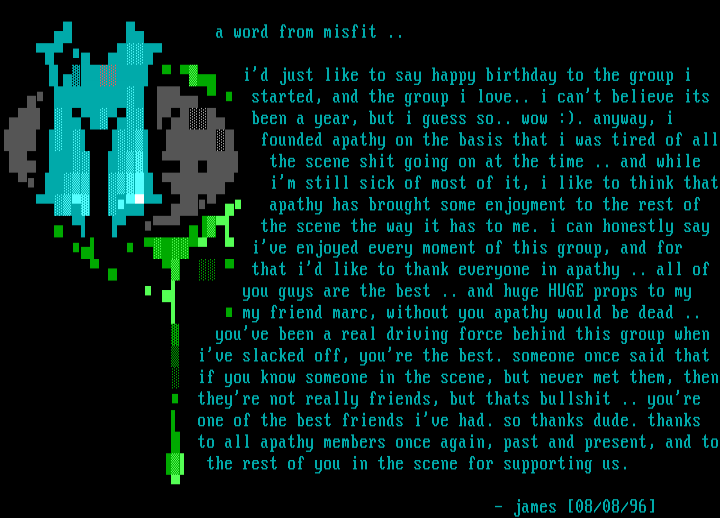 A word from Misfit by Misfit