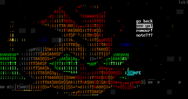 Serial BBS escape menu! by aCID^bURN