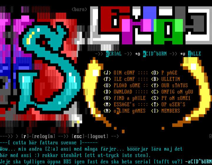 Serial - Main menu by acid burn