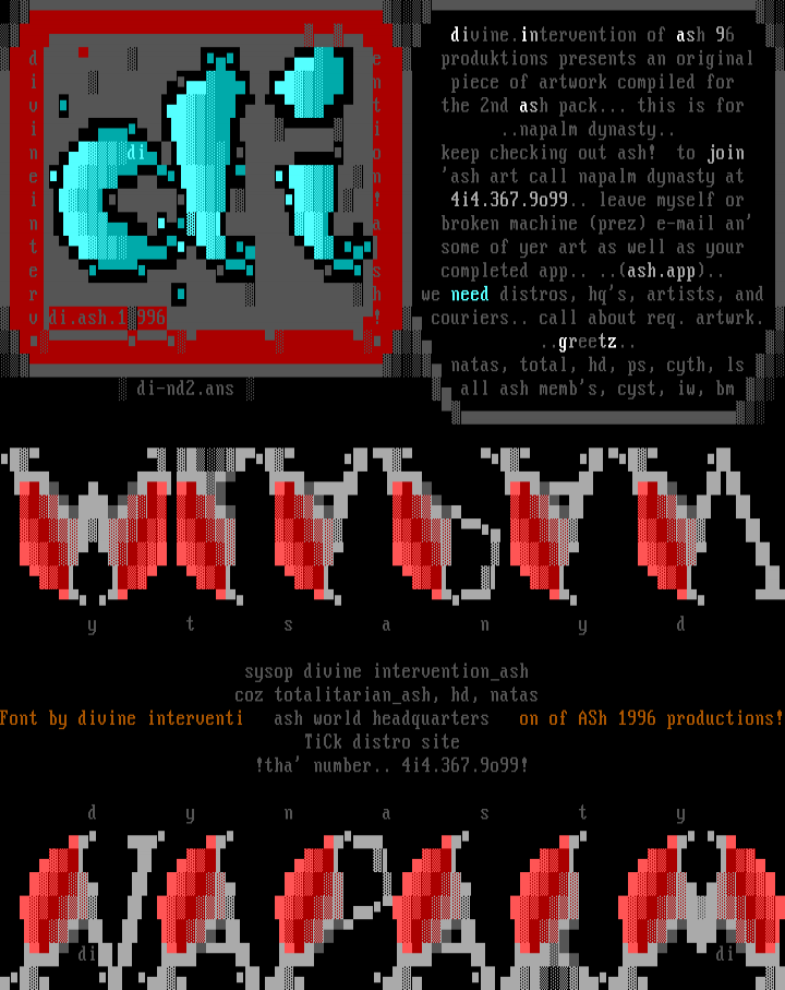 napalm dynasty font.. by divine intervention