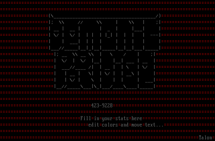 demonic paradise ascii.. by talon