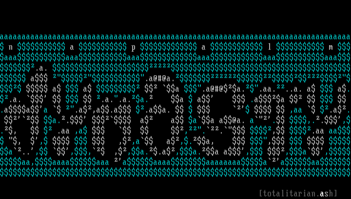 napalm dynasty ascii.. by totalitarian
