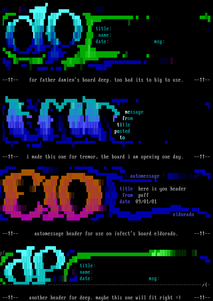 message header stack by puff