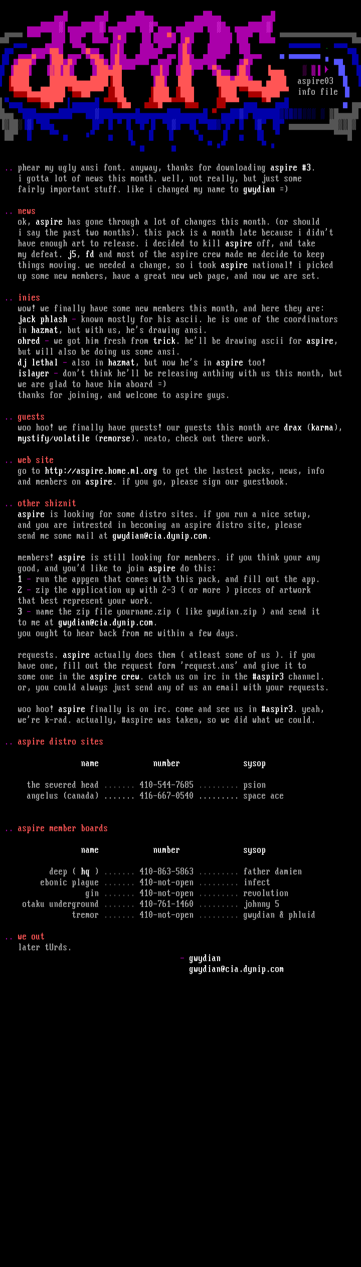 aspire 03 info by gwydian