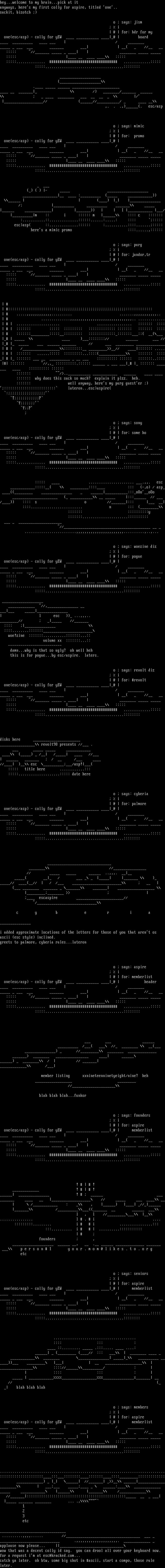 ascii colly by esc