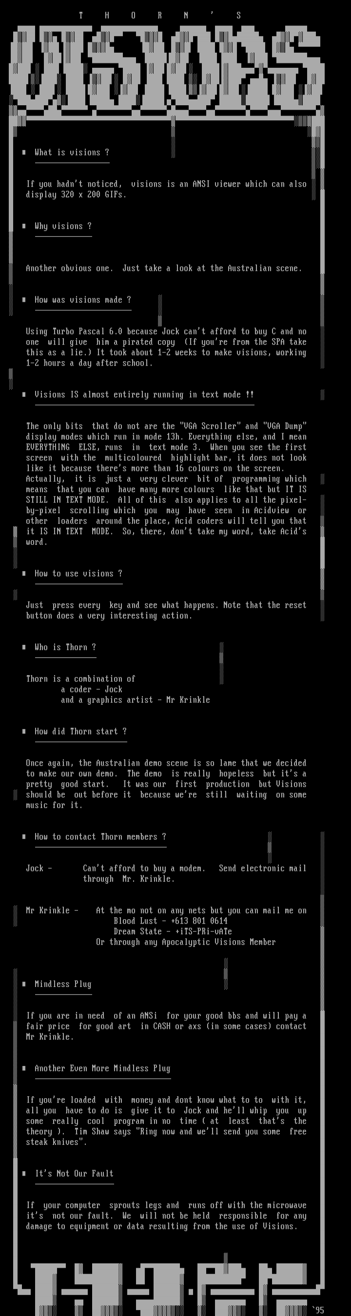 Visions Documentation by Thorn