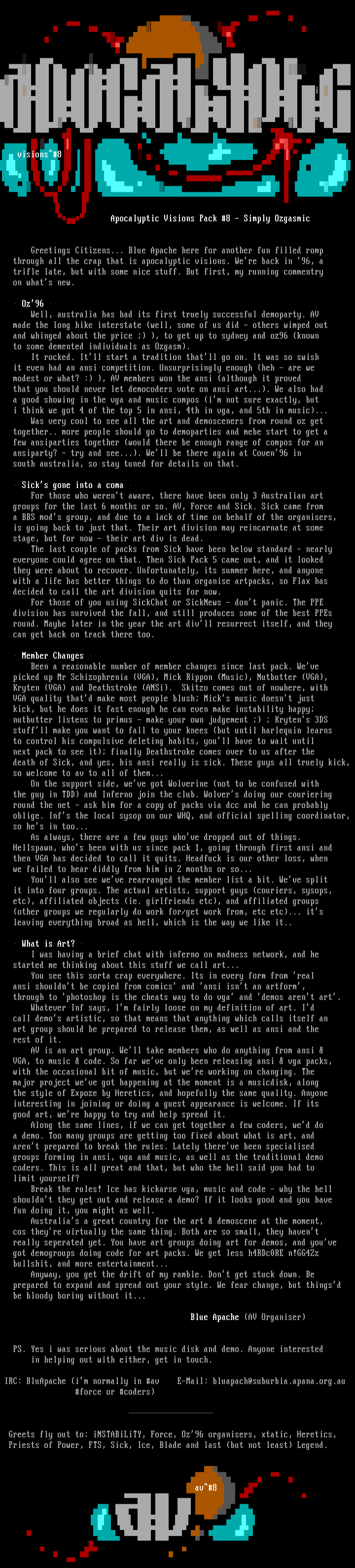 AV Info for Pack 8 by Apocalyptic Visions