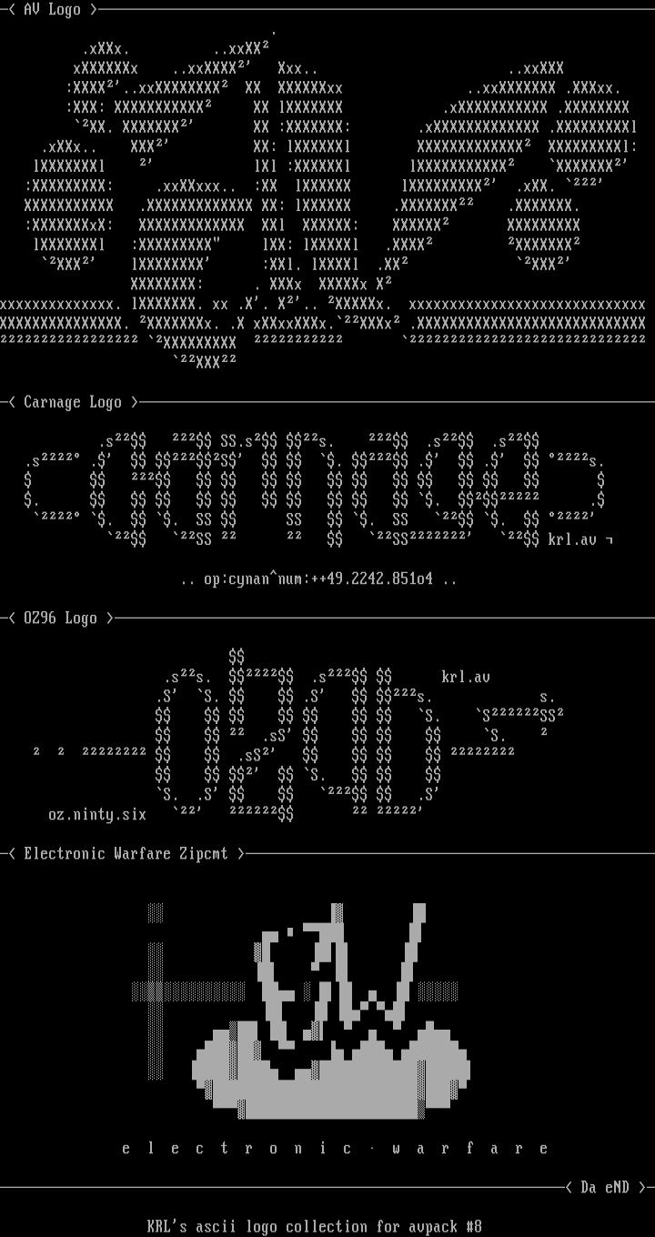 KRL's ASCii Colly for Pack 8 by Mr Krinkle
