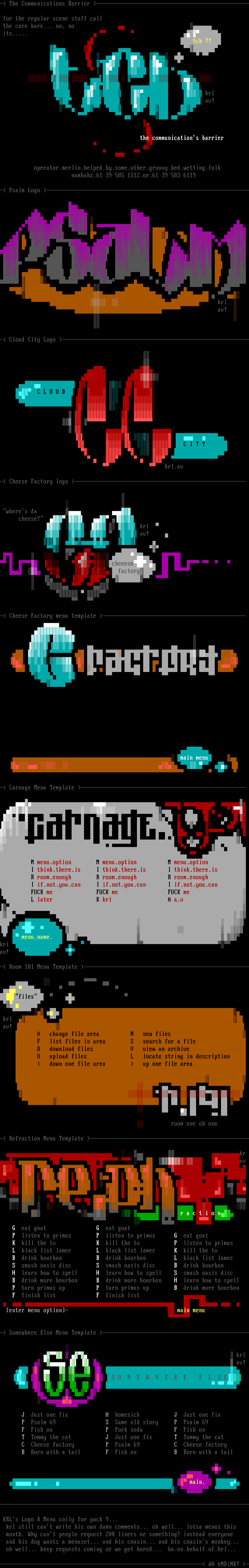 KRL's ANSi Colly for Pack 9 by Mr Krinkle