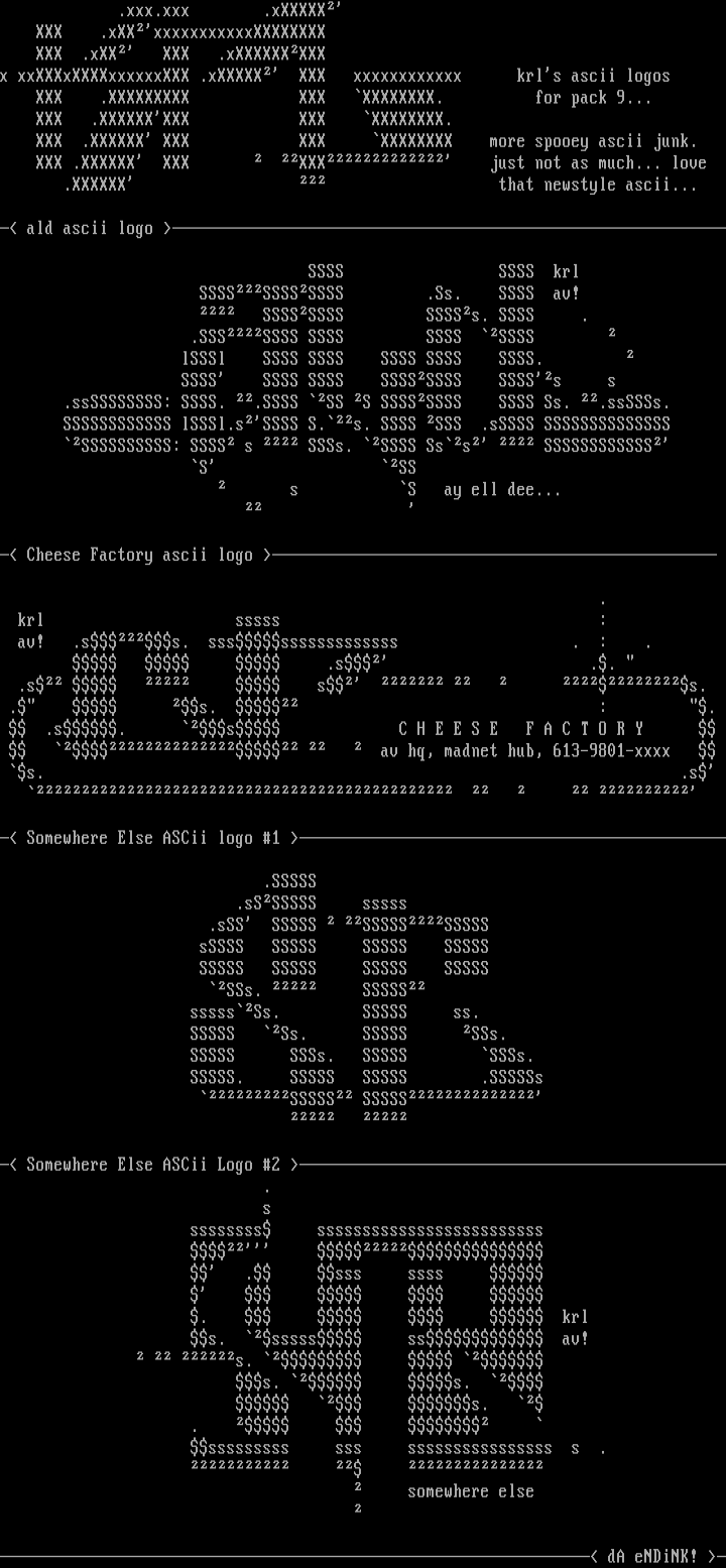KRL's ASCii Colly for Pack 9 by Mr Krinkle