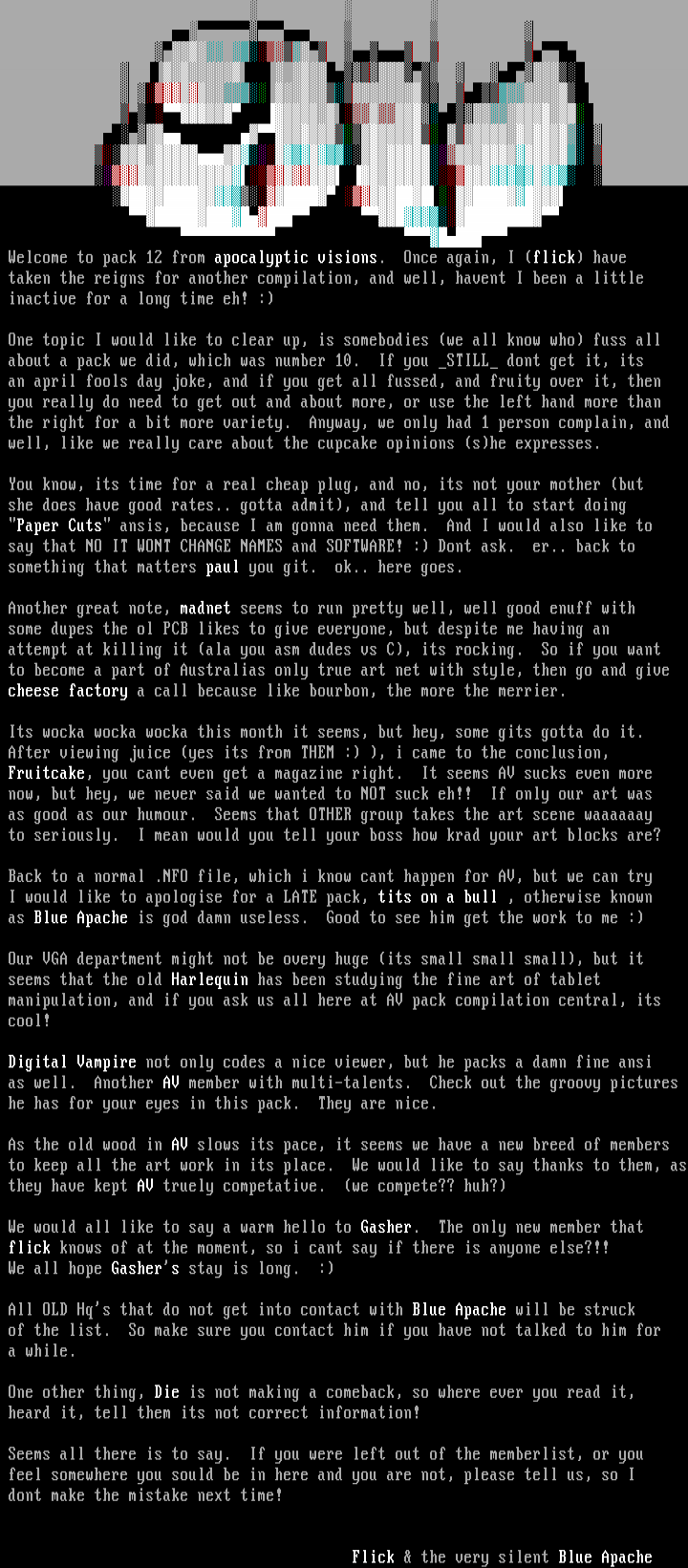 Information File by Flick/Blue Apache