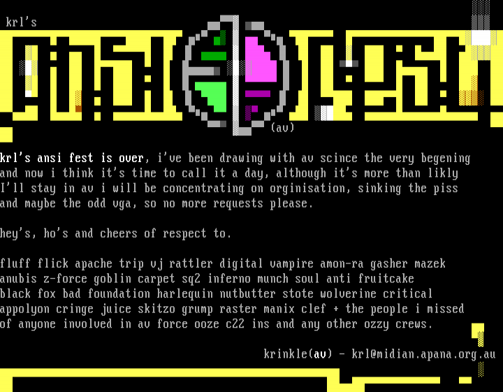 krl's ansi fest is over by krl