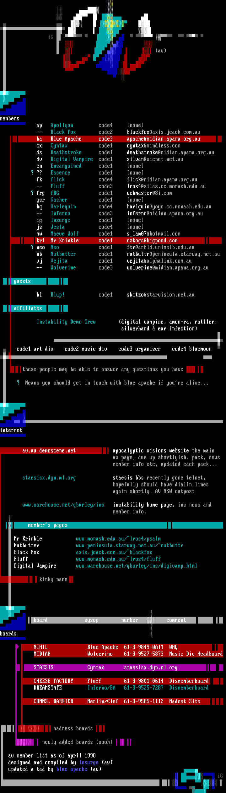 AV Pack 18 Memberlist by IG / BA