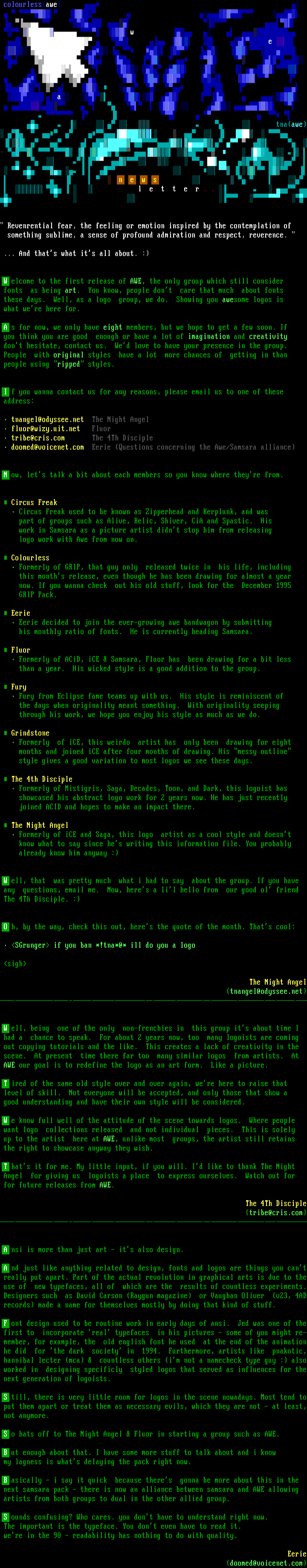 9610 Newsletter by TNA / 4thds / Eerie