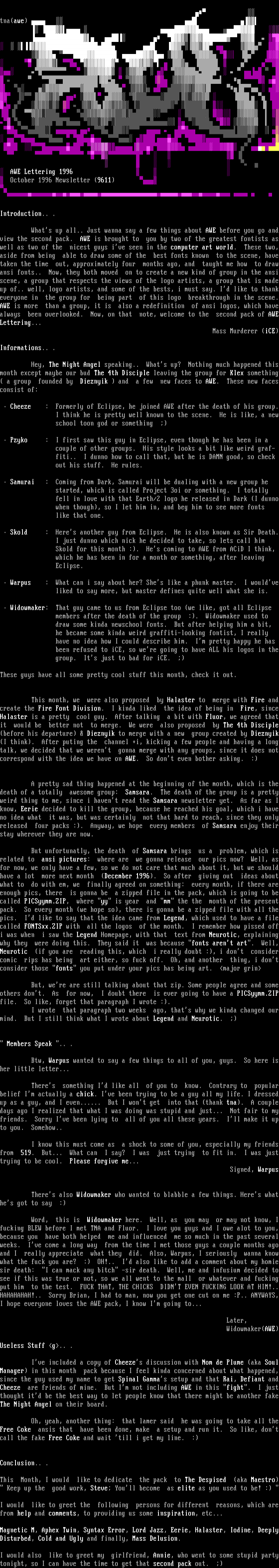 9611 Newsletter by The Night Angel