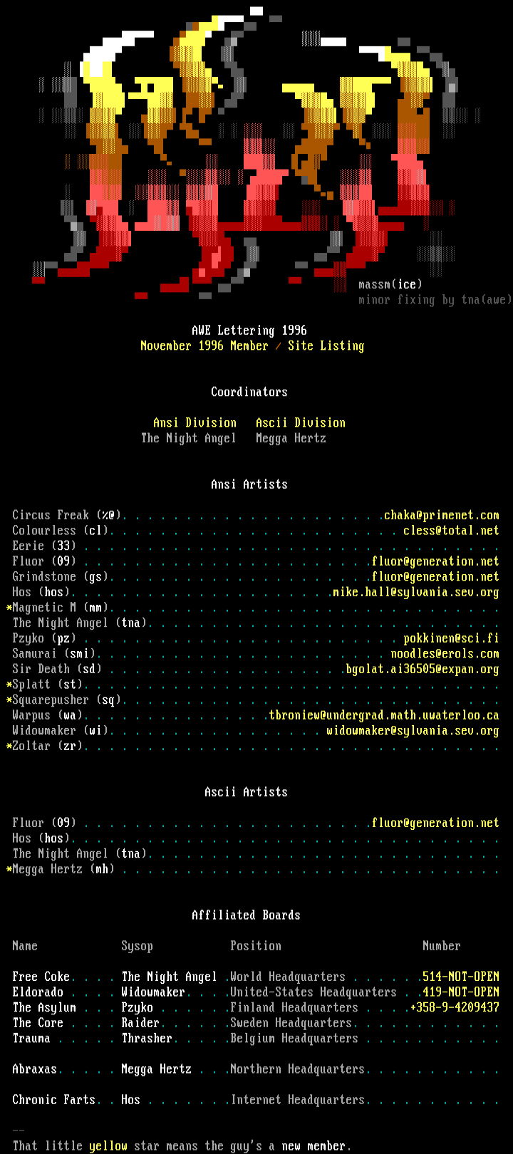 9612 Member/Site Listing by Mass Murderer