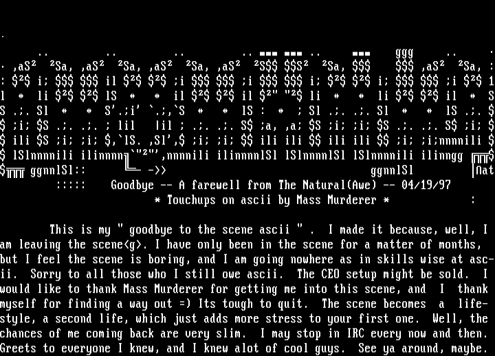 Final Ascii by The Natural