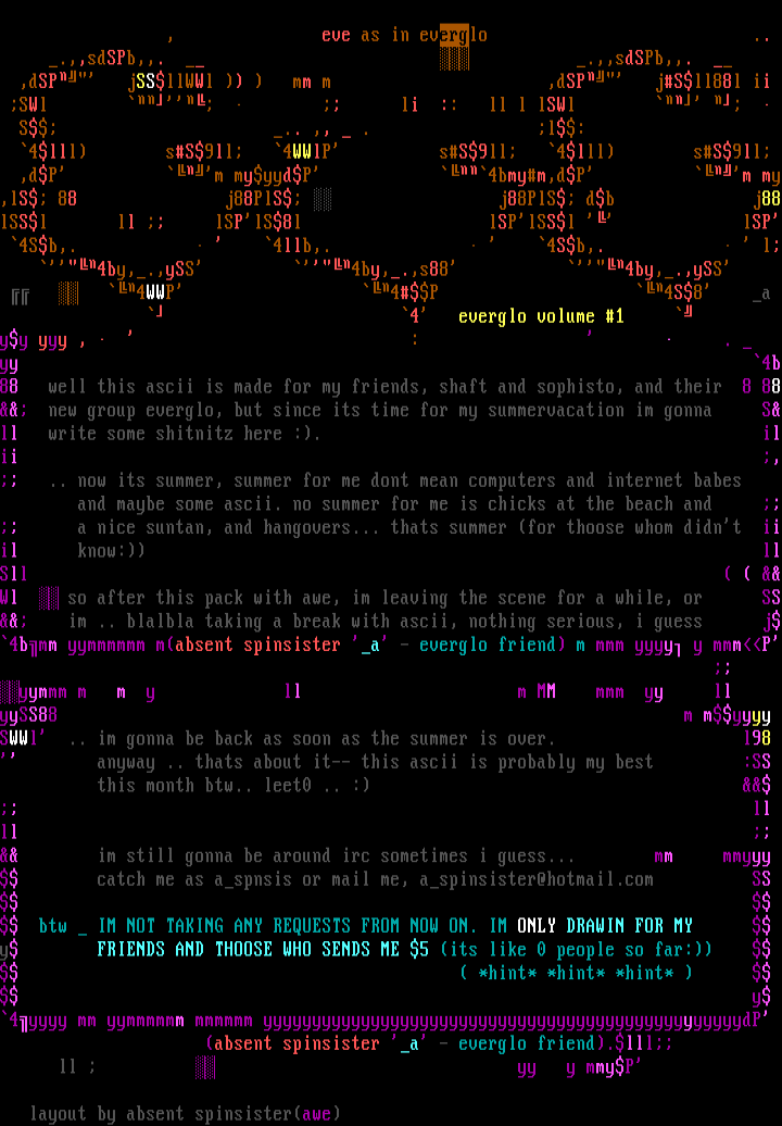 Everglo Info File by Absent Spinsister