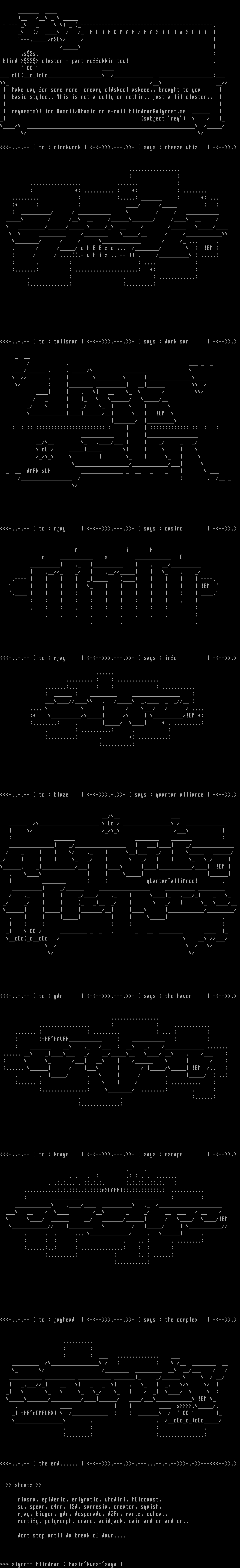 blind cluster part tew by blindman